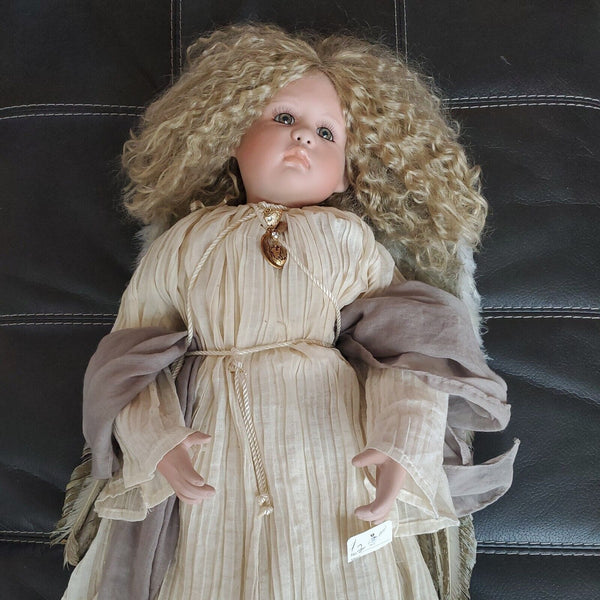 Master Piece Gallery 30” Charity/LINDA VALENTINO-MICHEL PORCELAIN DOLL Wings