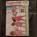 Butterick Sewing Pattern Busybodies Easy Funwear 6186 Toddler Dress Shorts 4 5 6