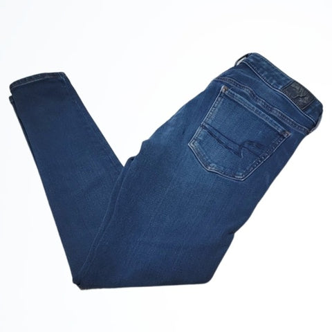American Eagle Dark Wash 360 Super Stretch Jeggings Blue Jeans Size 2S