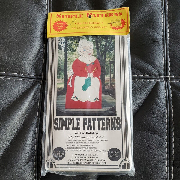 Simple Patterns For The Holiday Christmas Yard Pattern Woodwork Mrs. Clause 1992