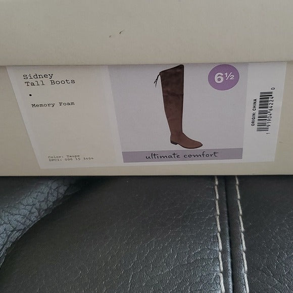 NWT A New Day Taupe Beige Ultimate Comfort Faux Suede Over The Knee Boot