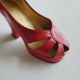 Just The Right Shoe By Raine Ravishing Red Pump Heel 25002 1999