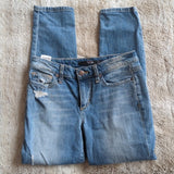 Joe's Jeans Distressed Dana Mid Rise Skinny Blue Ankle Jeans Size 27