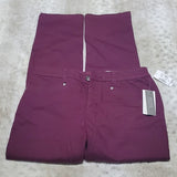 Christopher & Banks Bright Maroon High Rise Relaxed Straight Fit Jeans Size 6P