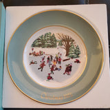 1975 Avon Christmas Plate SKATERS ON THE POND 4th Edition Orig. Box Wedgewood