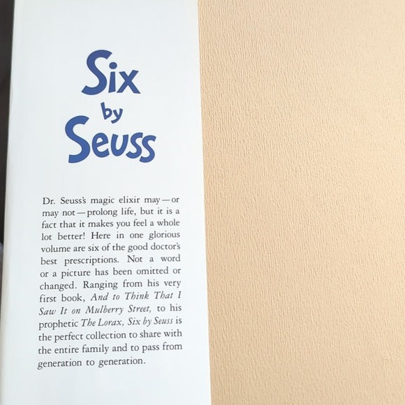 Six by Seuss Very Good Hardcover Dust Jacket 1991 First Print 6 Book Treasury