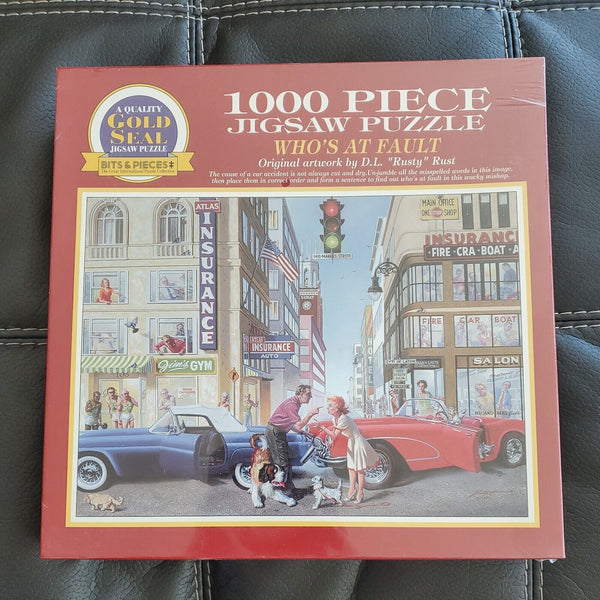 1000 Piece Jigsaw Puzzle Who’s At Fault Original Artwork By D.L. Rust NEW 1997