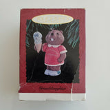 Vintage Hallmark Keepsake Granddaughter Beaver with Ice Cream Ornament 1994