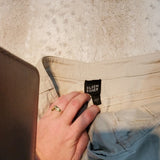 Eileen Fisher Khaki Canvas Blend Cropped Capris Size S