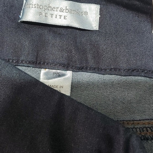 NWT Christopher & Banks Mid Rise Shaped Fit Pull On Blue Denim Legging Size 4P