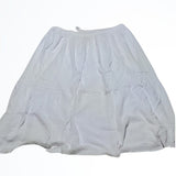 NWT Christopher & Banks White Flowey Lined Longer Peasant Skirt