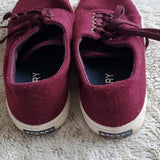 Sperry Topsider Maroon Lowtop Tied Shoes Sneakers Flats Size 7