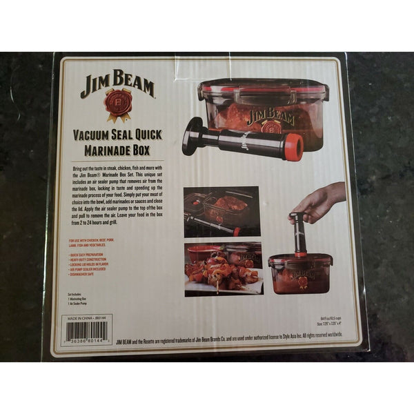 JIM BEAM Vacuum Seal Quick Marinade Box Cooking Grill JB0144 Beef Chicken & More