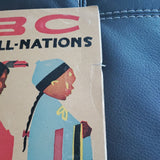 ABC BOOK OF ALL NATIONS~ Antique Oversized Color Lithograph Picture Book Culture