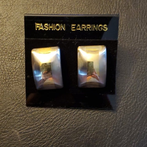 Boutique Shiney Gold Rectangle Fashion Earrings