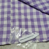 NWT Hart Schaffer Marx Purple White Checkered Short Sleeve Button Up Size XL