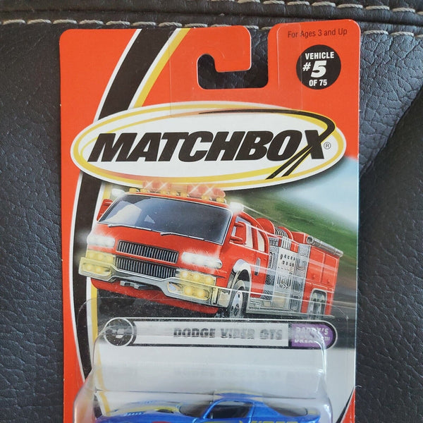 2001 Matchbox Blue Dodge Viper GTS Daddy’s Dreams #5 Car 92206 NEW
