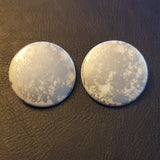 Boutique White and Silver Large Circle Earrings