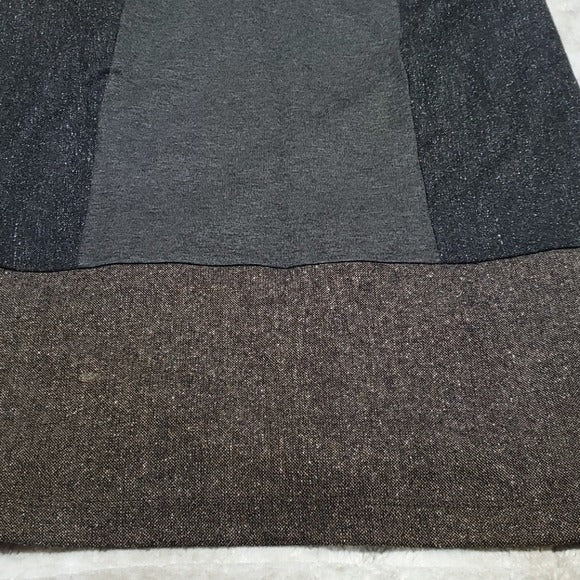 Bailey 44 Blue Grey Brown Wool Blend Sleeves Sheath Mini Dress Size M