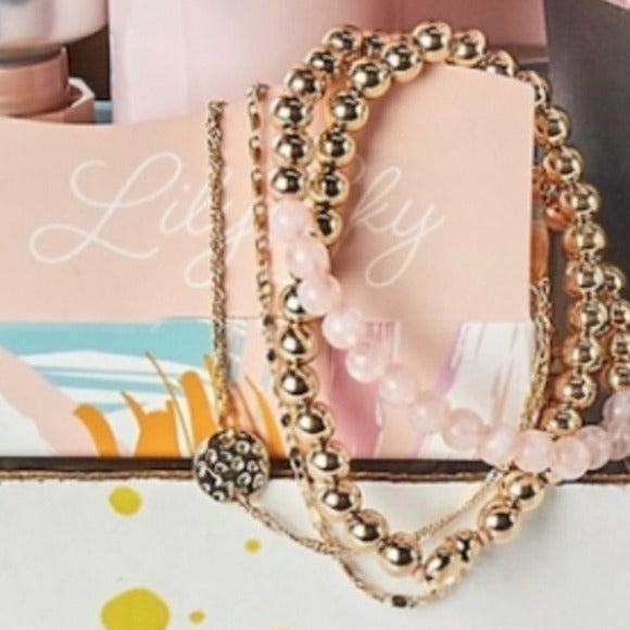 NWT Lily Sky Avery 4-Piece Layering Bracelet Set