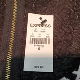 NWT Express Giraffe Print Jacquard Block Sheath Dress Size 6