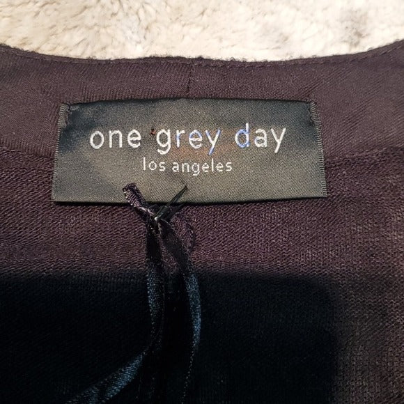 NWT One Grey Day Wool Blend Clasp Front Cardigan Size S