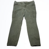Eddie Bauer Slightly Curvy Skinny Cargo Jeans in Olive Green Size 6