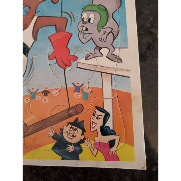 Rocky & Bullwinkle 1974 Frame Tray Puzzle Whitman