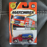 MATCHBOX 50 YEARS 1952-2002 FIRE FLOODER TANKER IN RED AND BLUE #54/75