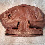 Vintage Montgomery Ward Leather Bomber Jacket Size M