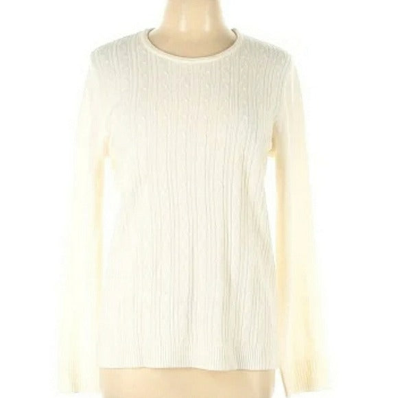 NWT Napa Valley French Ivory Pull Over Crew Sweater