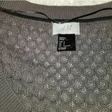H&M Dark Grey Simple Button Crochet Cardigan Size S