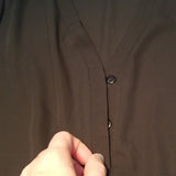 NWT Tea n Rose 3/4 Sleeve Black V Neck Tunic Dress Size M