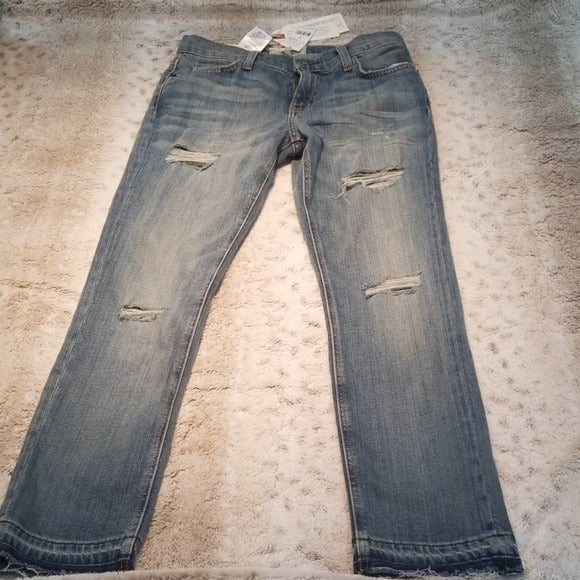 NWT Current/Elliott The Cropped Straight Leg Jean Size 24