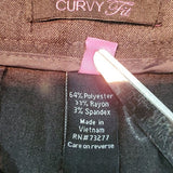NWT Apt. 9 Curvy Trouser Mid Rise Charcoal Gray Size 16