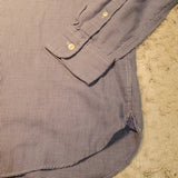 Chaps Blue Checkered Button Down Shirt Size L