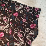 Torrid Sheer Black and Floral Button Up Blouse Size 3XL