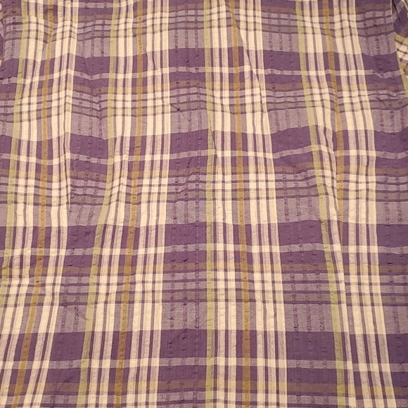 NWT Erika Cheerful Plaid Amethyst Cora Button Up Top Size S
