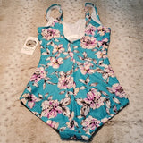 NWT Cara Loona Watercolor Floral Print One Piece Swim