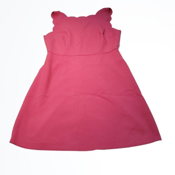 LOFT Petites Fushia Pink Laser Cut Strap Dress Size 6P