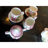 Vintage Allyn Nelson Fine Bone China Miniature Tea Set For Two