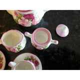 Vintage Allyn Nelson Fine Bone China Miniature Tea Set For Two