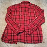 Talbots Womens Cut Red and Black Flannel Size XS