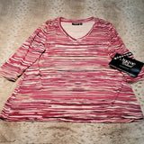 NWT Onque Casual Petite Striped Jewel Embellished Top