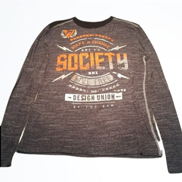 Society Live Free Lighter Weight Long Sleeve Tee Size S