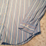 Ralph Lauren Light Blue Striped Button Down Size M