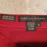 Fabrizio Gianni 2 Piece Red Blazer Skirt Outfit Size 8