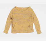 Free People Falling Star Pull Over Pocket Sweater Size S