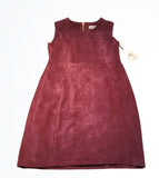 NWT Calvin Klein Plum Faux Suede Heavier Sheath Dress Size 8