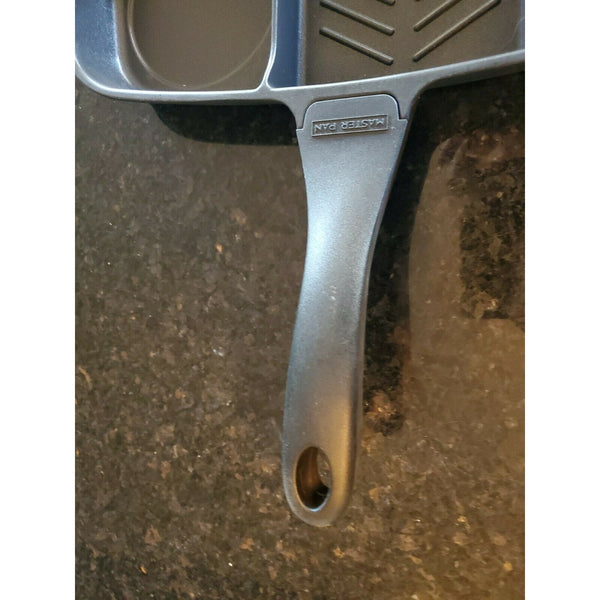 MasterPan Series 5-Section 15” Nonstick Frying Pan Aluminum Grill & Flat Skillet